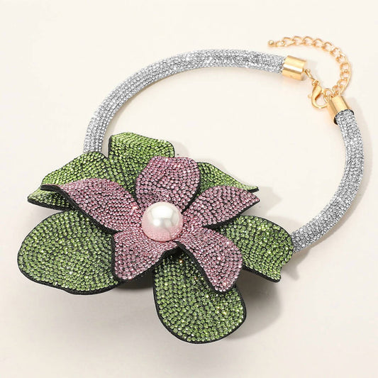 Natasha Accessories - Women's Flower Necklace