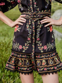 Farm Rio - Lace Belted Mini Dress