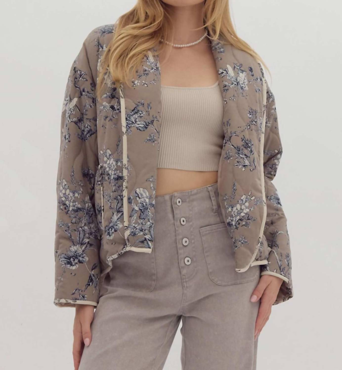 Entro - Floral Open Jacket
