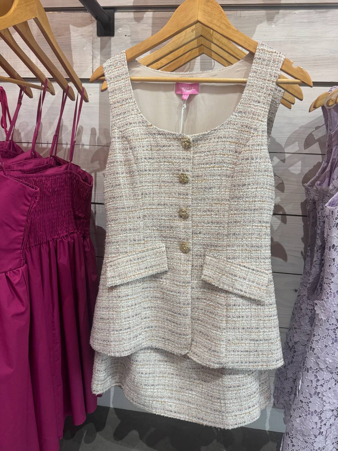 Sincerely Ours - Women's Angeline Tweed Romper