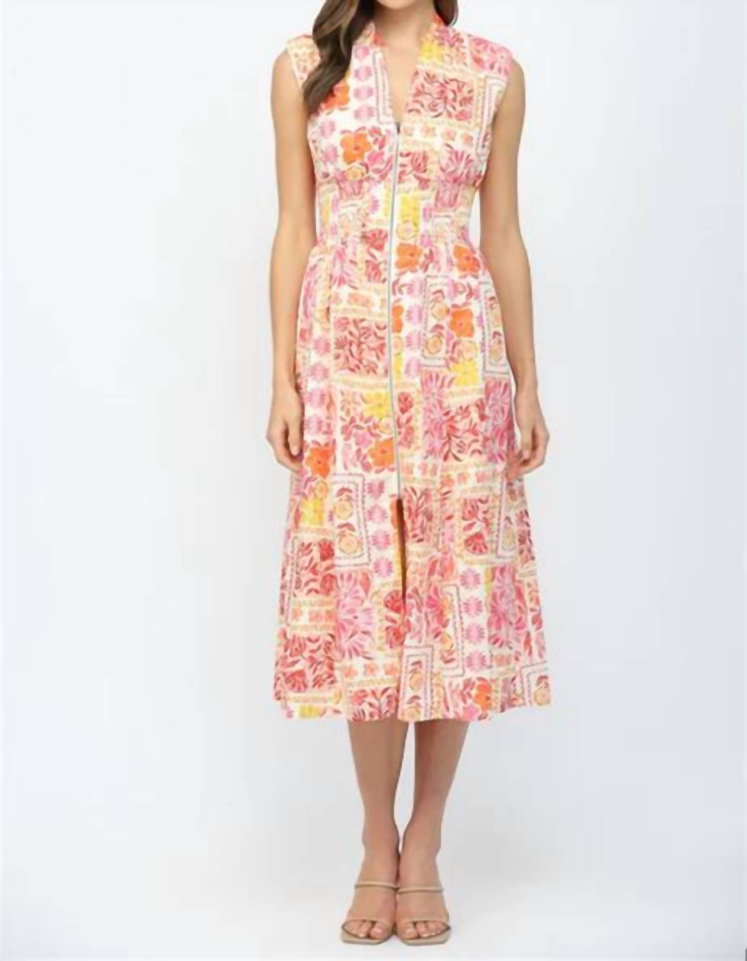 Fate - Floral Patchwork Midi Dress