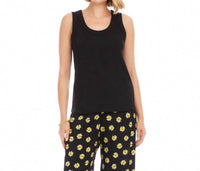 Karen Kane Ribbed Scoop Neck Tank in black - women's tank top