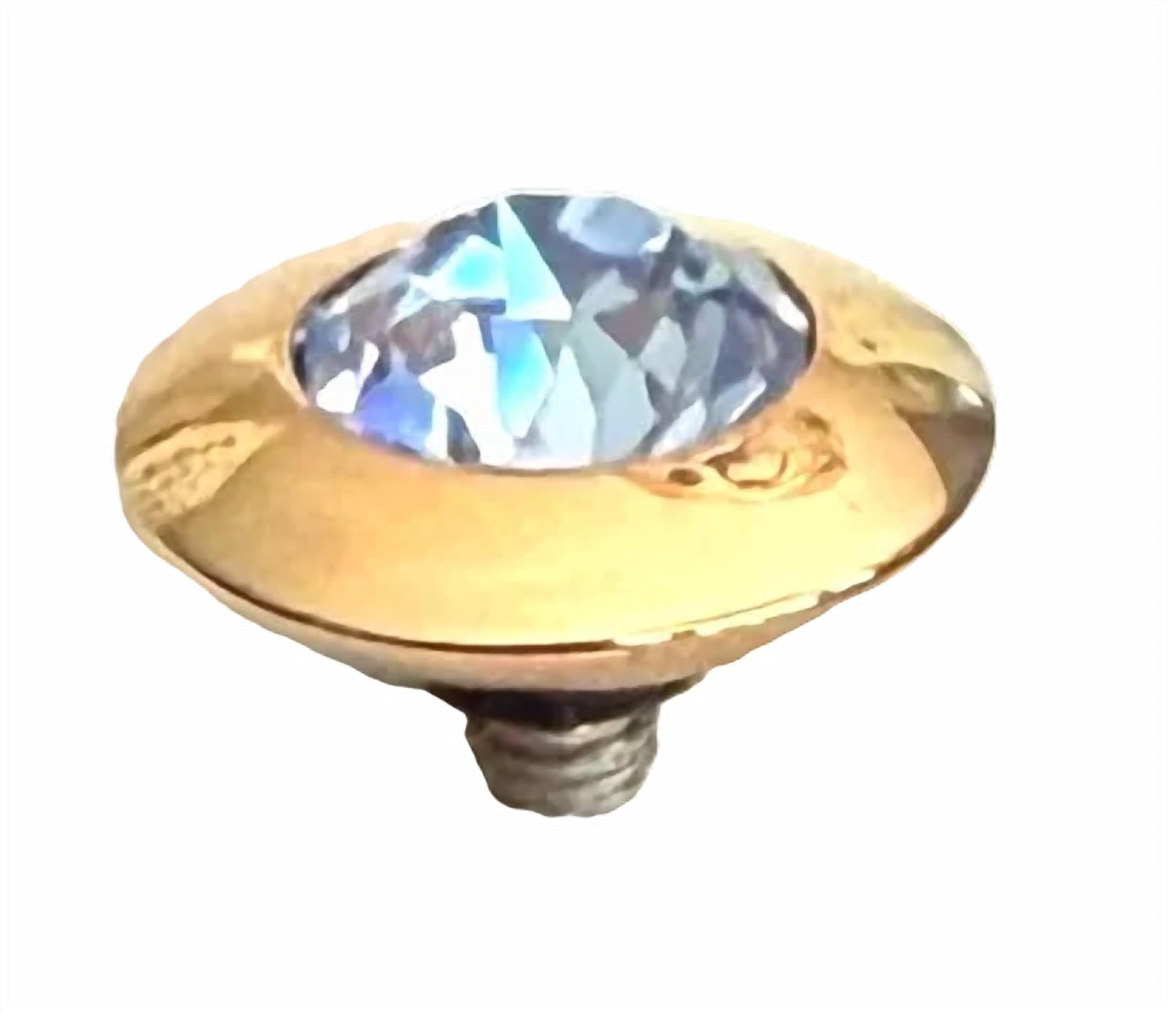 Qudo Women's Tondo 11 Mm Jewelry Topper in baby blue rose gold - women's jewelry