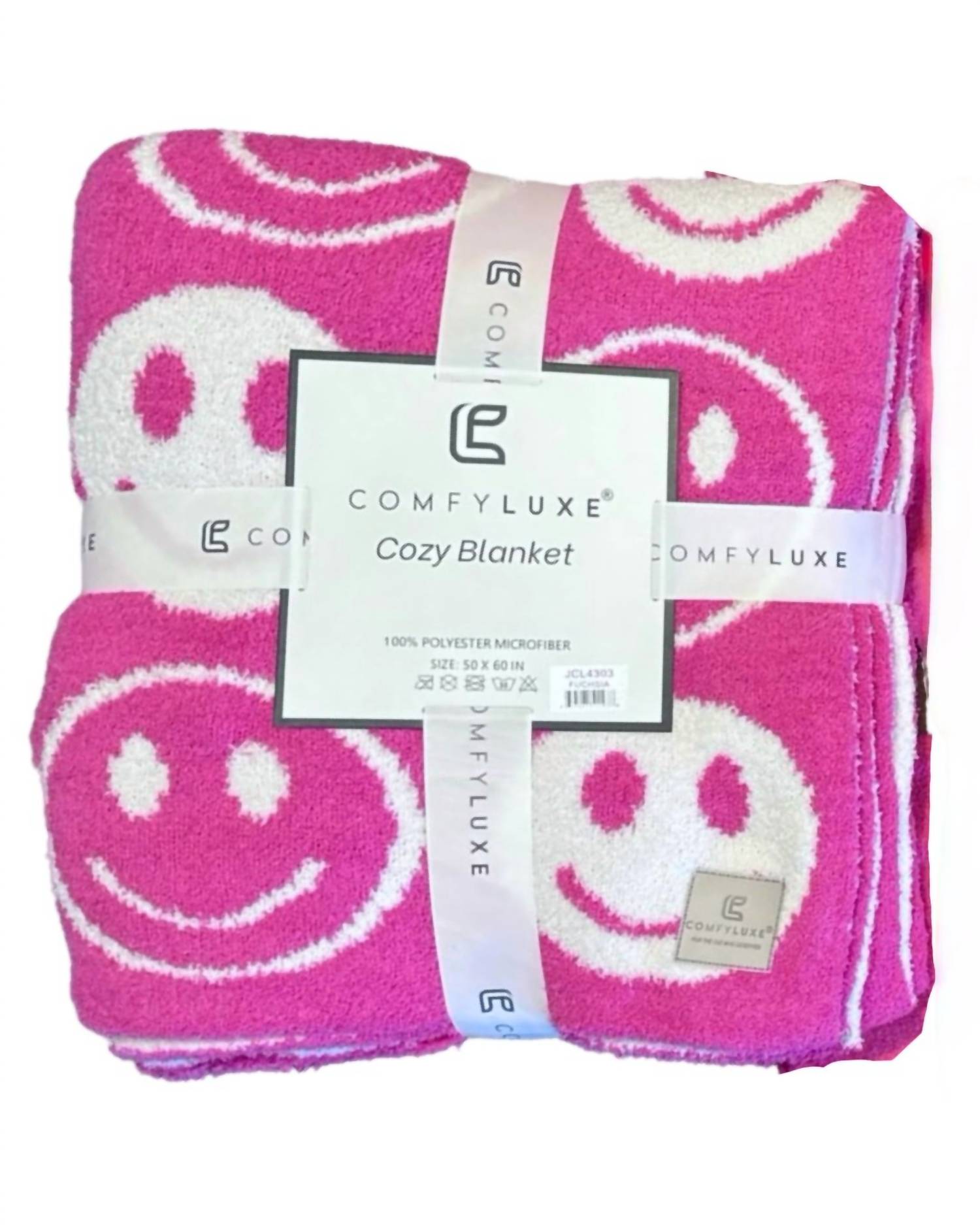 Comfy Luxe - Smiley Face Cozy Blanket