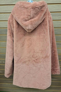 Janice Apparel - Women's Velour Jacket Hooks To Close Pockets