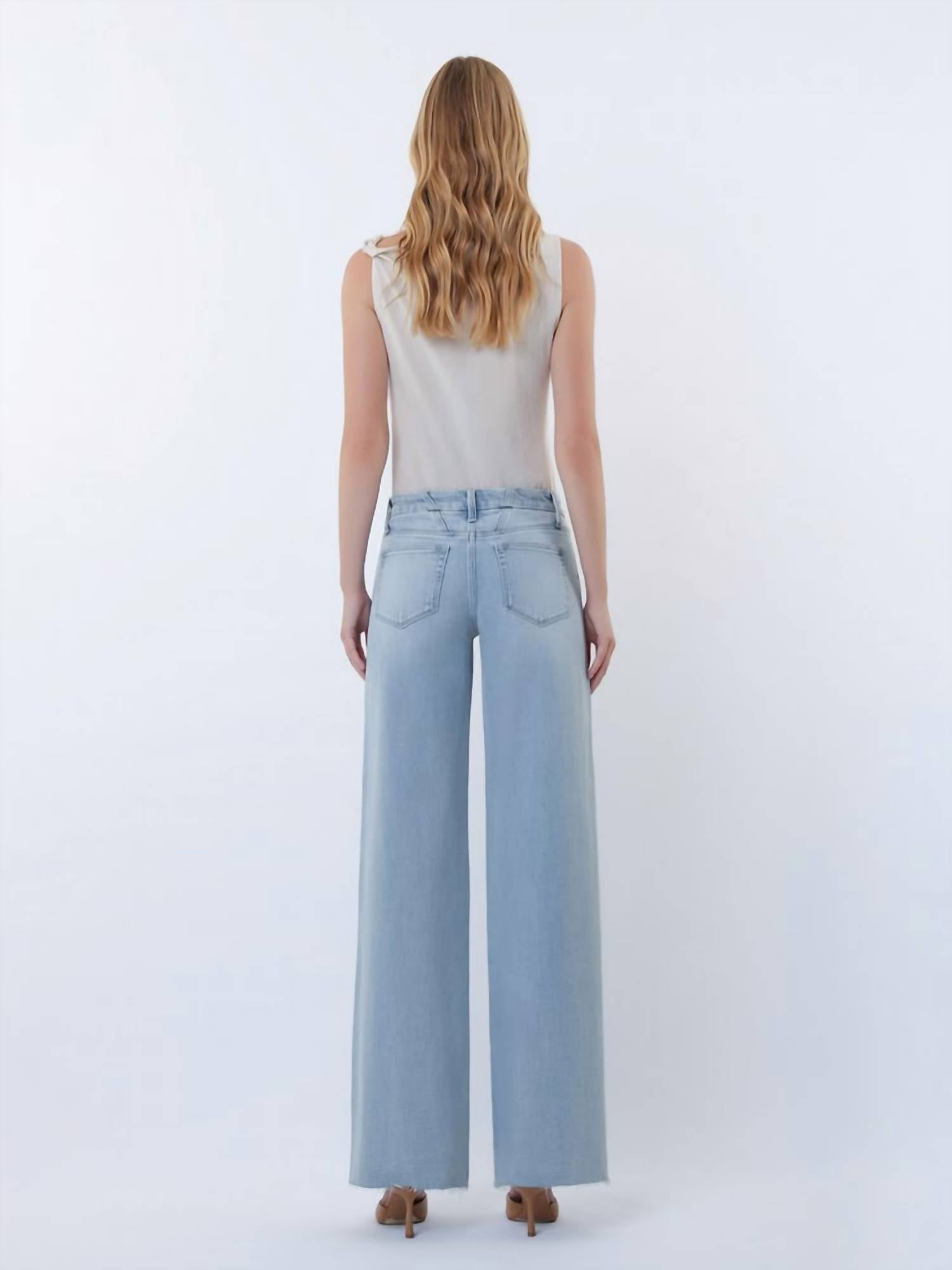 VERVET BY FLYING MONKEY Olivia Jeans in light wash denim - women's pants - alternate view