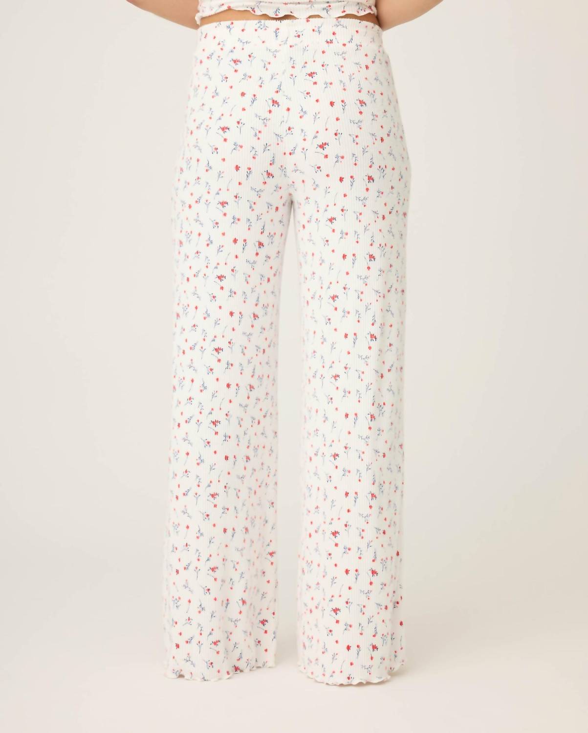 Pj Salvage - La Rose Ditsy Floral Print Open Leg Pants