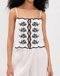 Cami Nyc - Nazare Embroidered Linen Camisole