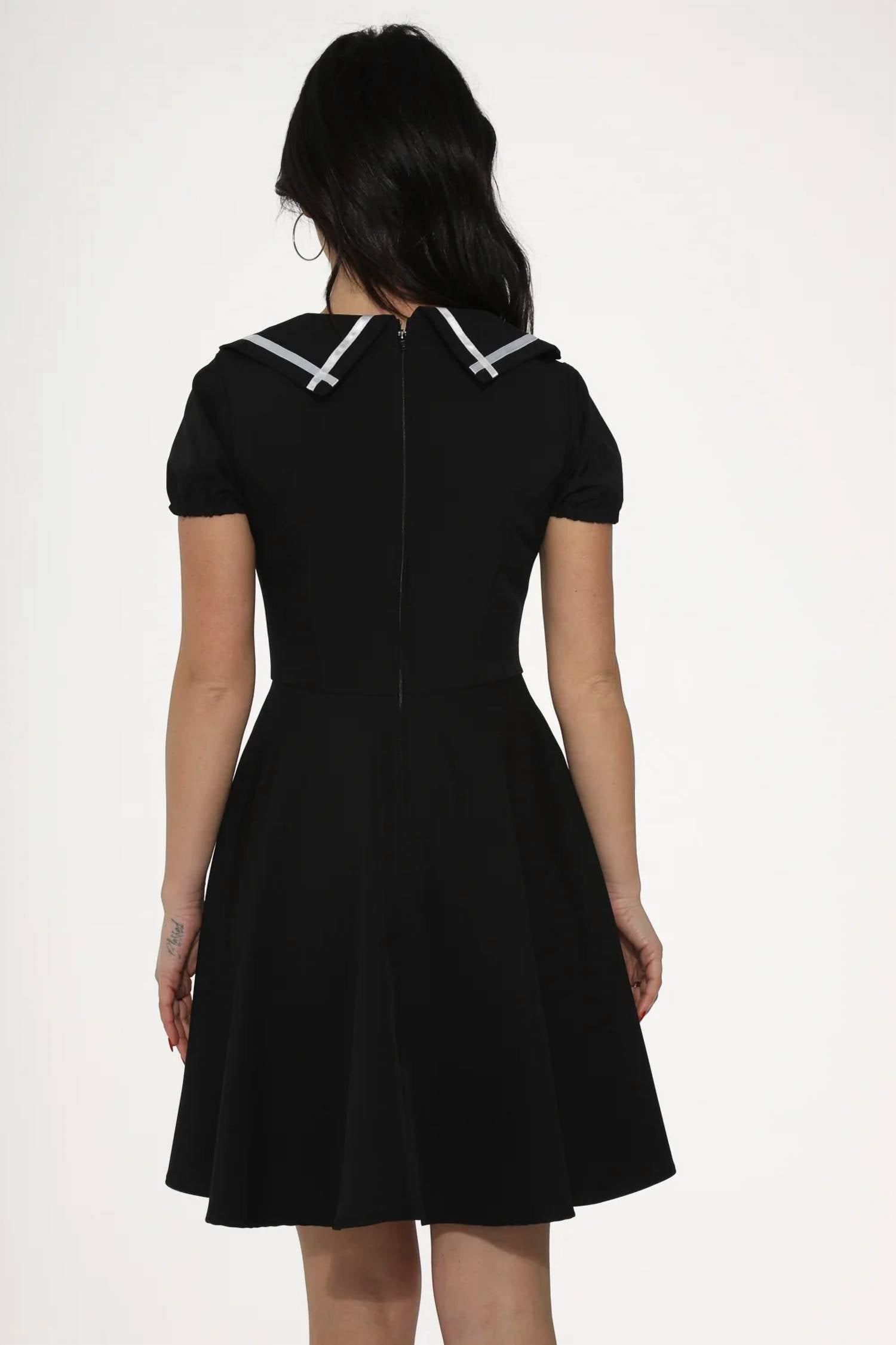 Orchid Bloom - Trim Gothic Swing Dress