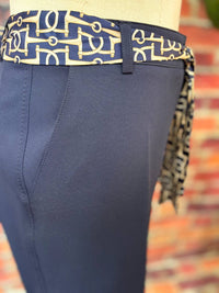 Robell - Women's Stretch Wide-leg Pant With Statement Belt