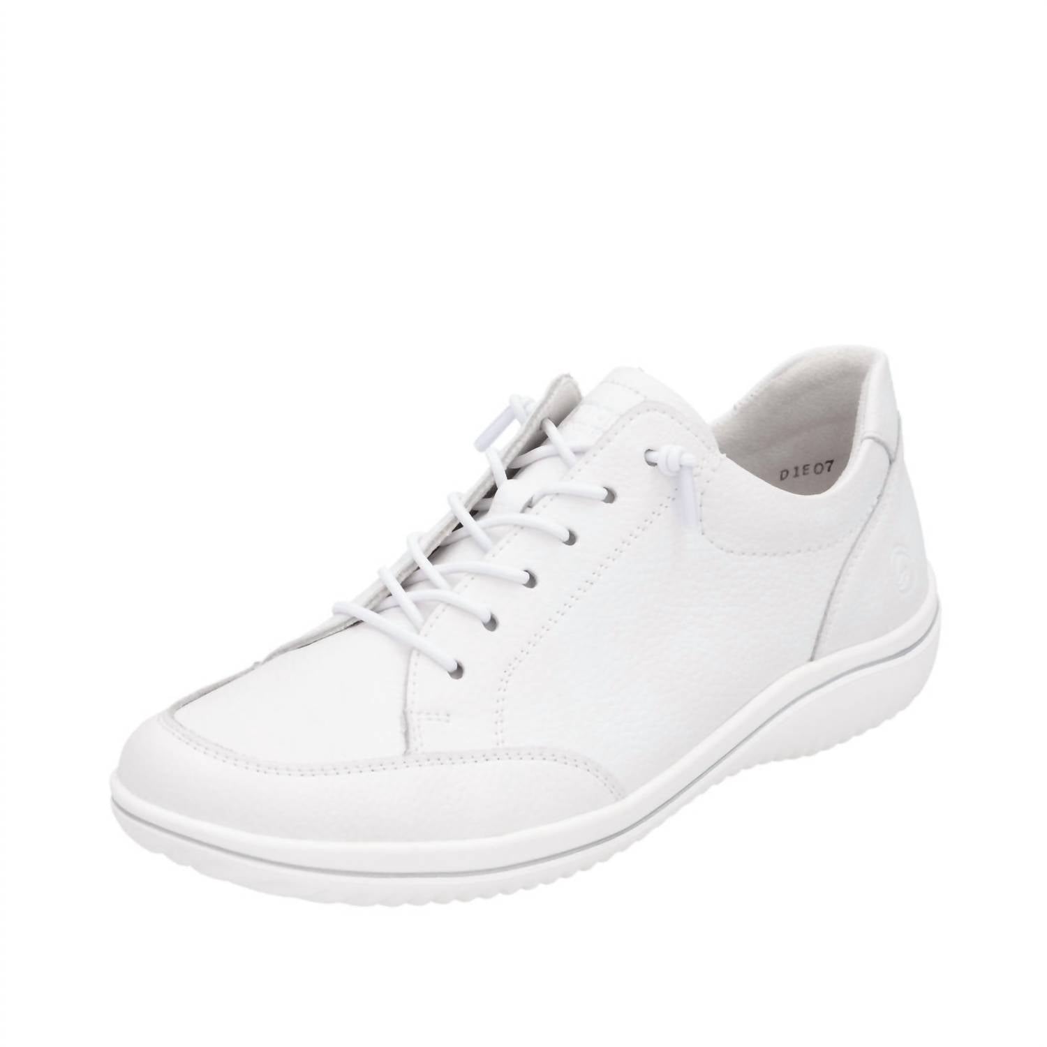 Remonte Women's Louann Leather Sneakers in white - women's sneaker - detail view