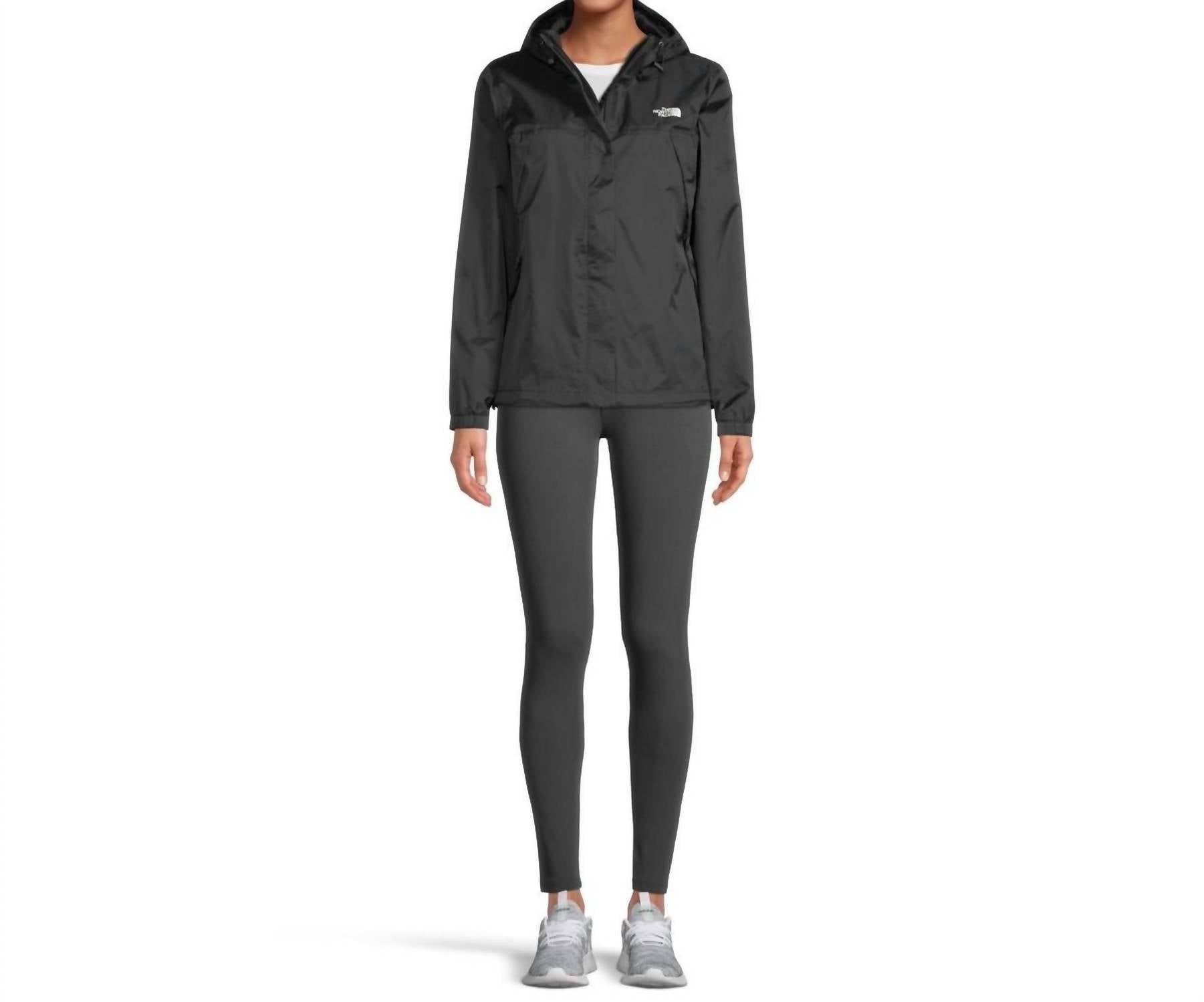 THE NORTH FACE Antora Shell Fleece Lined Hooded Rain Jacket in black - women's jacket - view 4