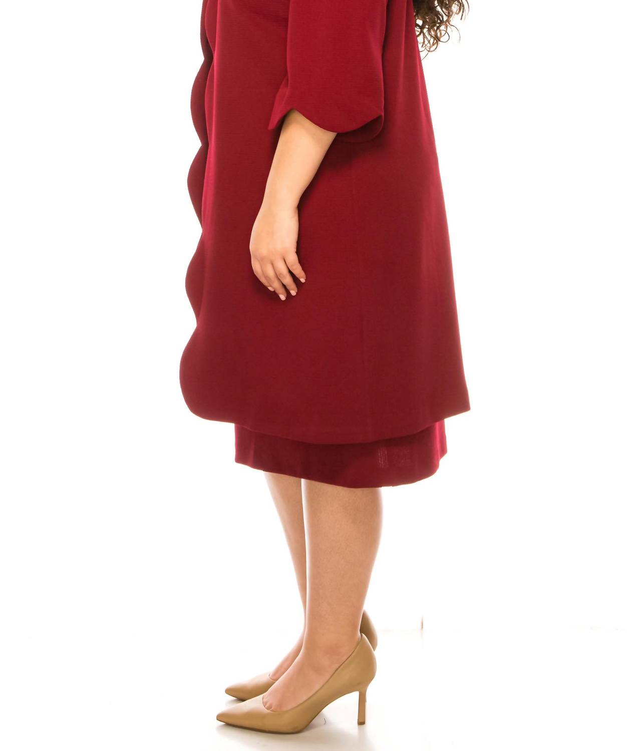 Maya Brooke - 3/4 Sleeve 2 Piece Jacket Dress - Plus