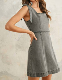 Miou Muse - Tie On Sleeve Mini Dress