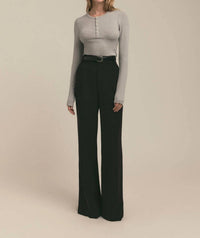 Favorite Daughter - Henley Ribbed Long Sleeve Shirt