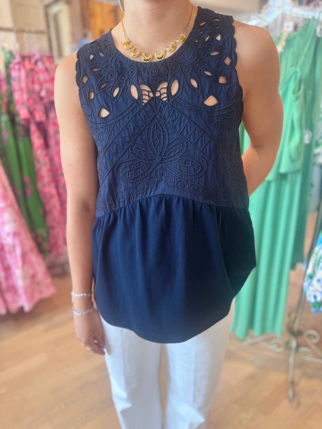 Dear John Denim - Ari Embroidered Sleeveless Top