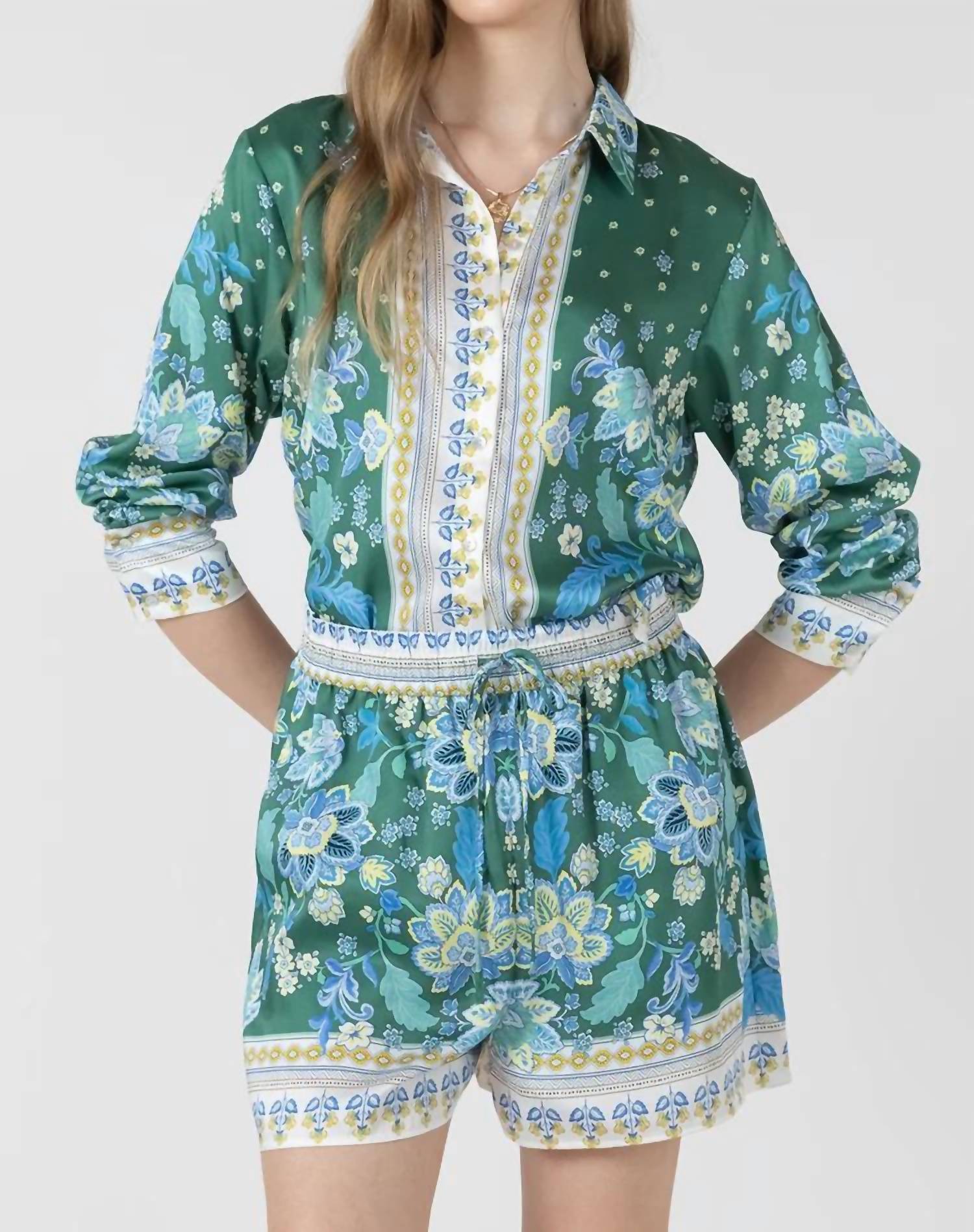 Dex - Silky Button Front Blouse