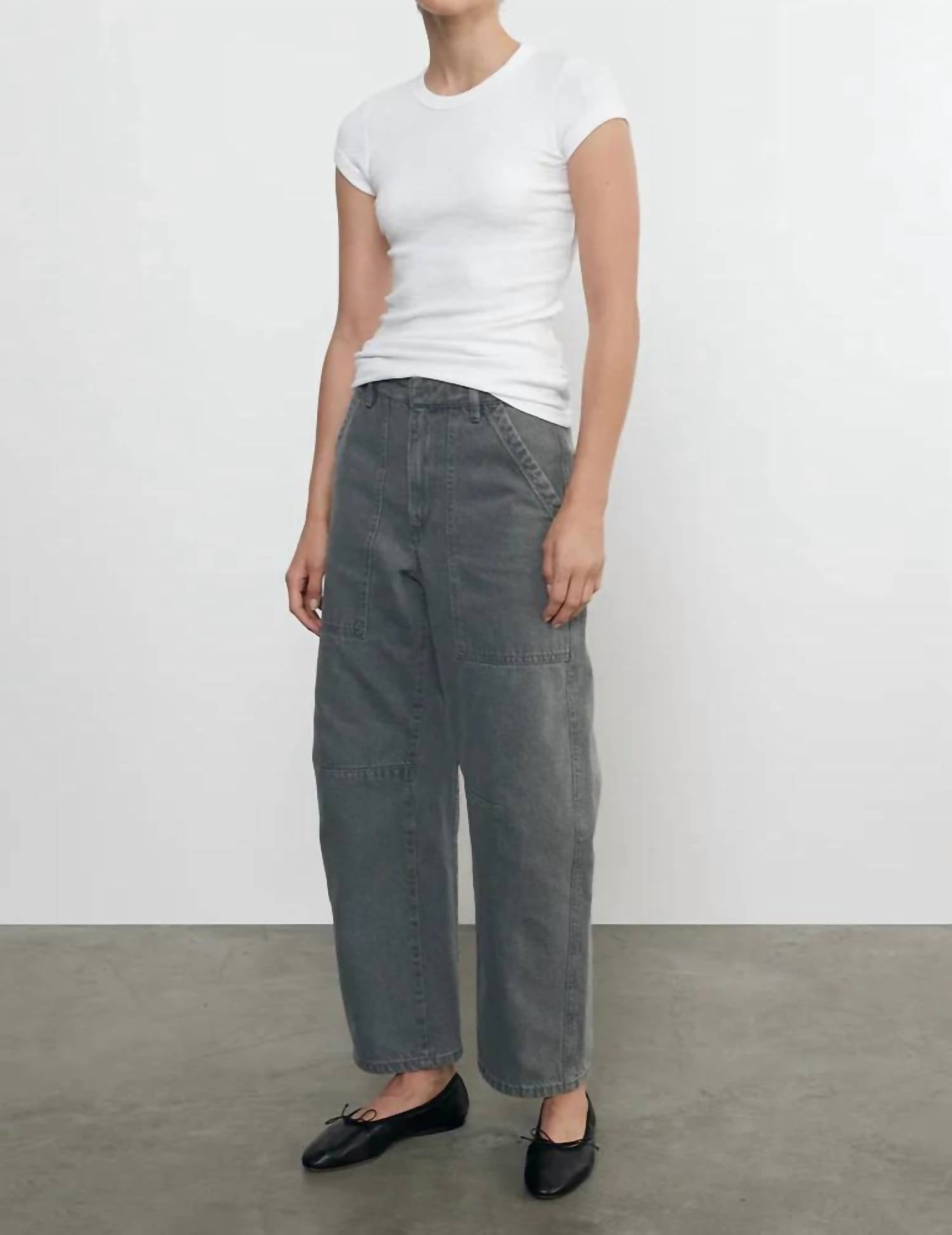 Enza Costa - Textured Rib Cap Sleeve Crew Top