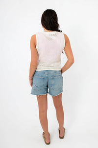 Gilli - Gia Crochet Shell Knit Tank