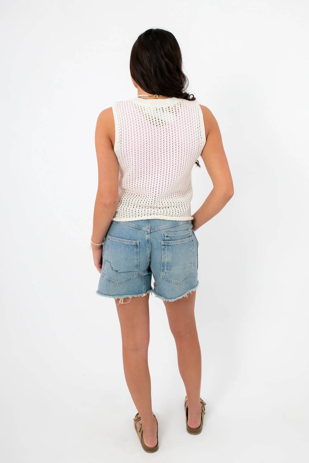 Gilli - Gia Crochet Shell Knit Tank