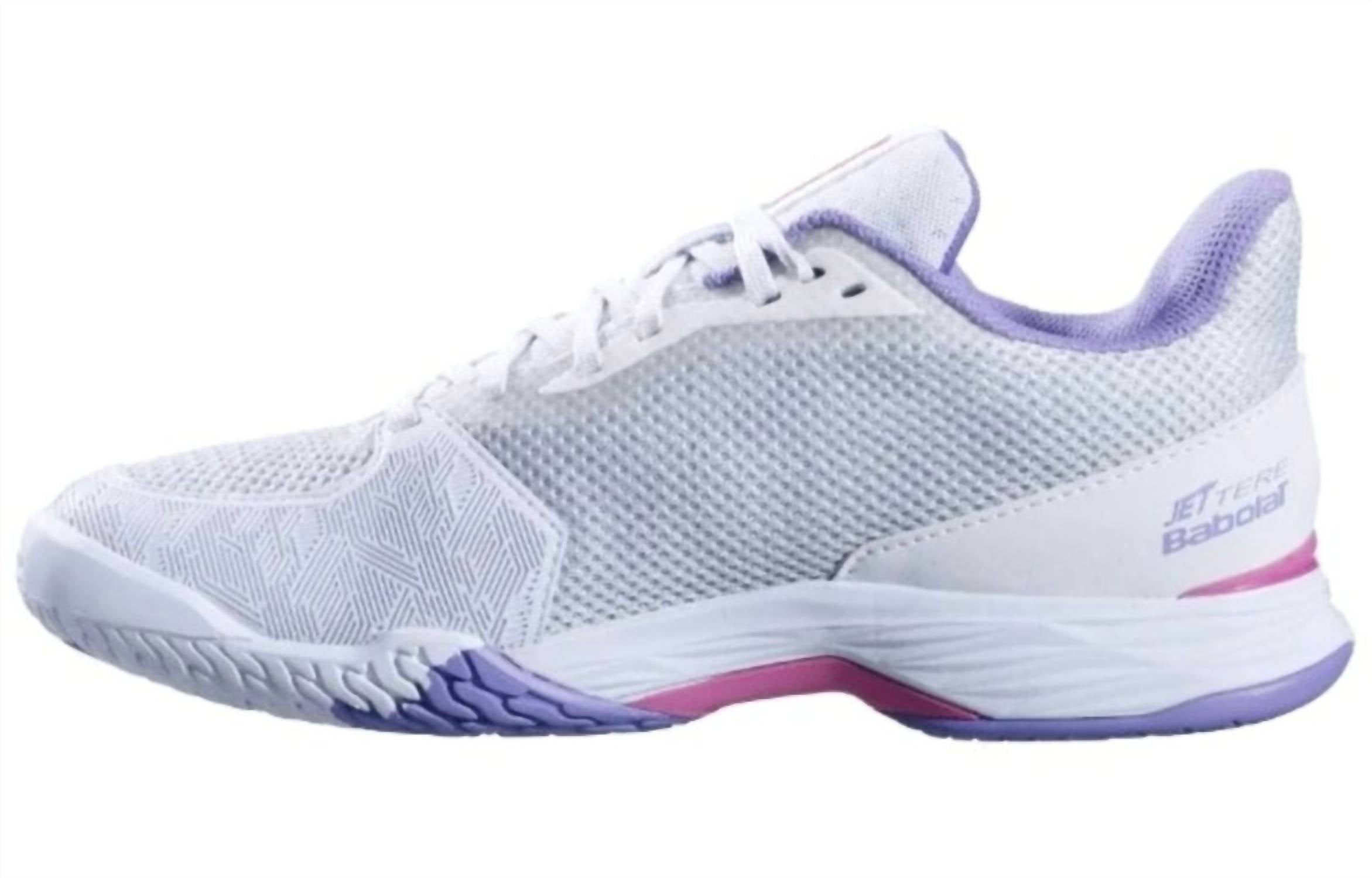 BabolaT Women's Jet Tere Ac Shoe in white lavender - women's sneaker - detail view