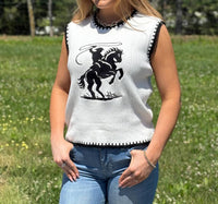 1 The Woman - Rodeo Cowboy Sweater Vest