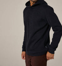 7Diamonds Shoreline Long Sleeves Hoodie in navy - men's shirt - detail view
