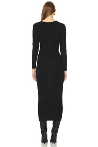 Central Park West - Constance Cable Maxi Long Sleeve Dress