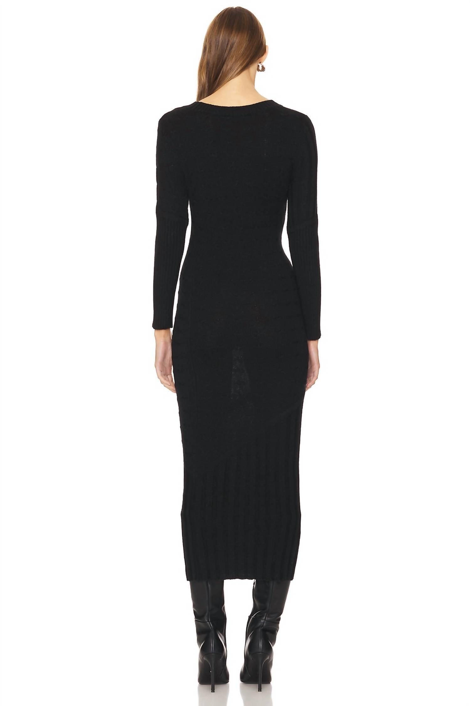 Central Park West - Constance Cable Maxi Long Sleeve Dress