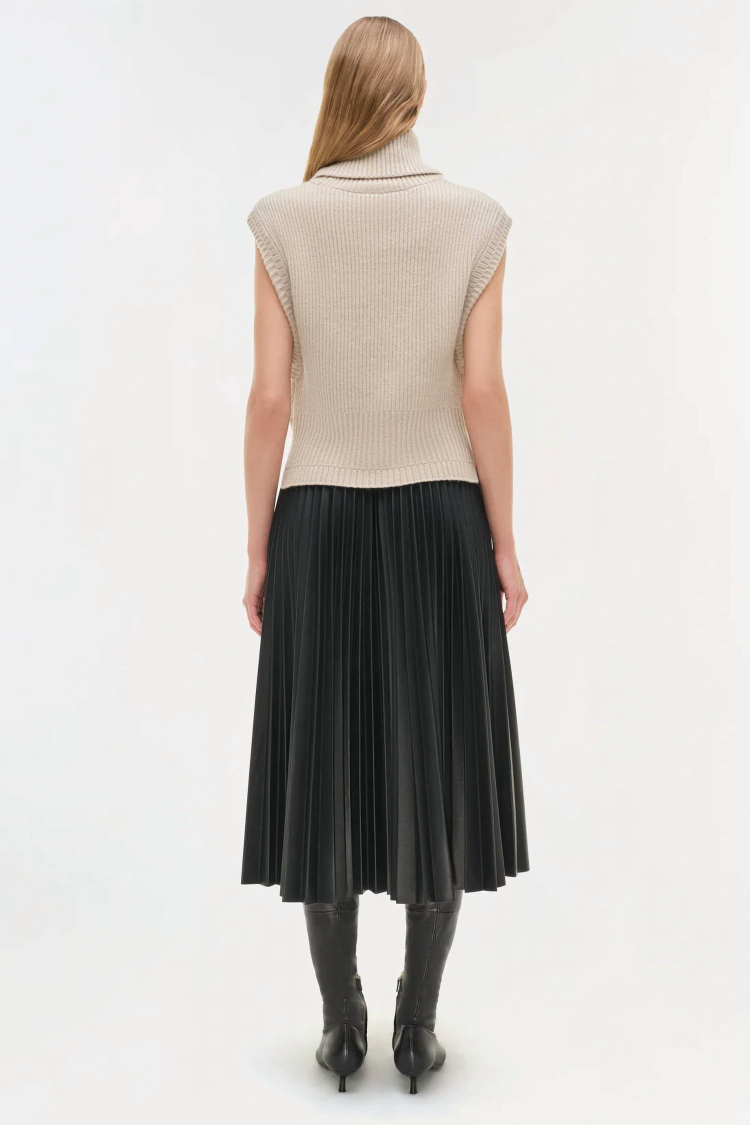 Simkhai - Kezia Vegan Leather Midi Skirt