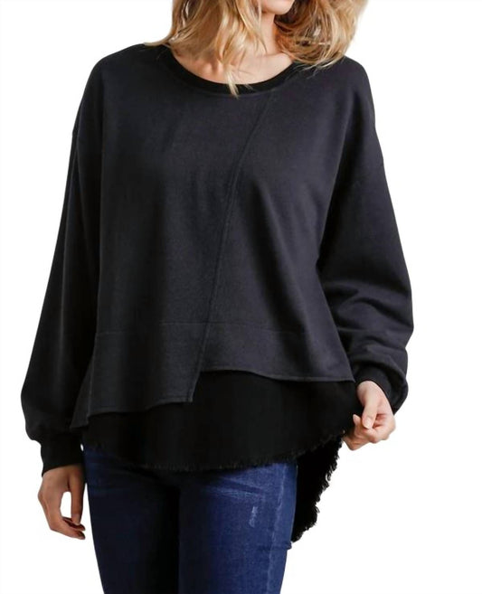 Umgee - Layered Frayed Hem Top