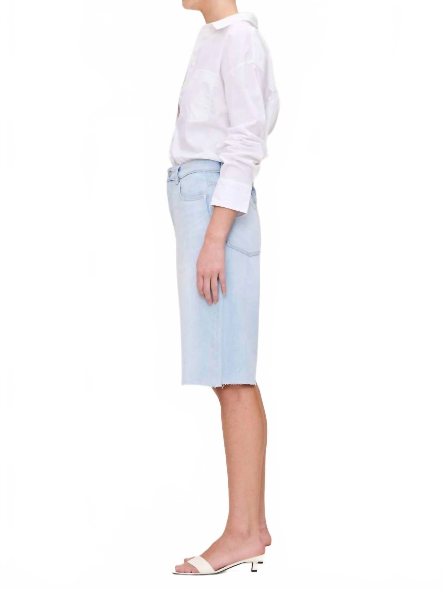 DL1961 - Women's Lucila High Rise Jean Short in poolside - women's shorts - detail view