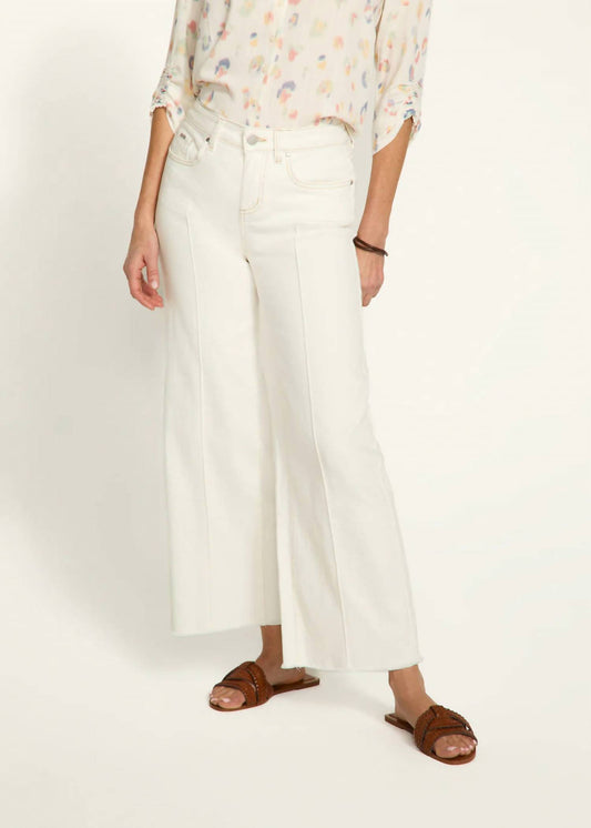 Fdj - Olivia Pintuck Wide Leg Denim Pants