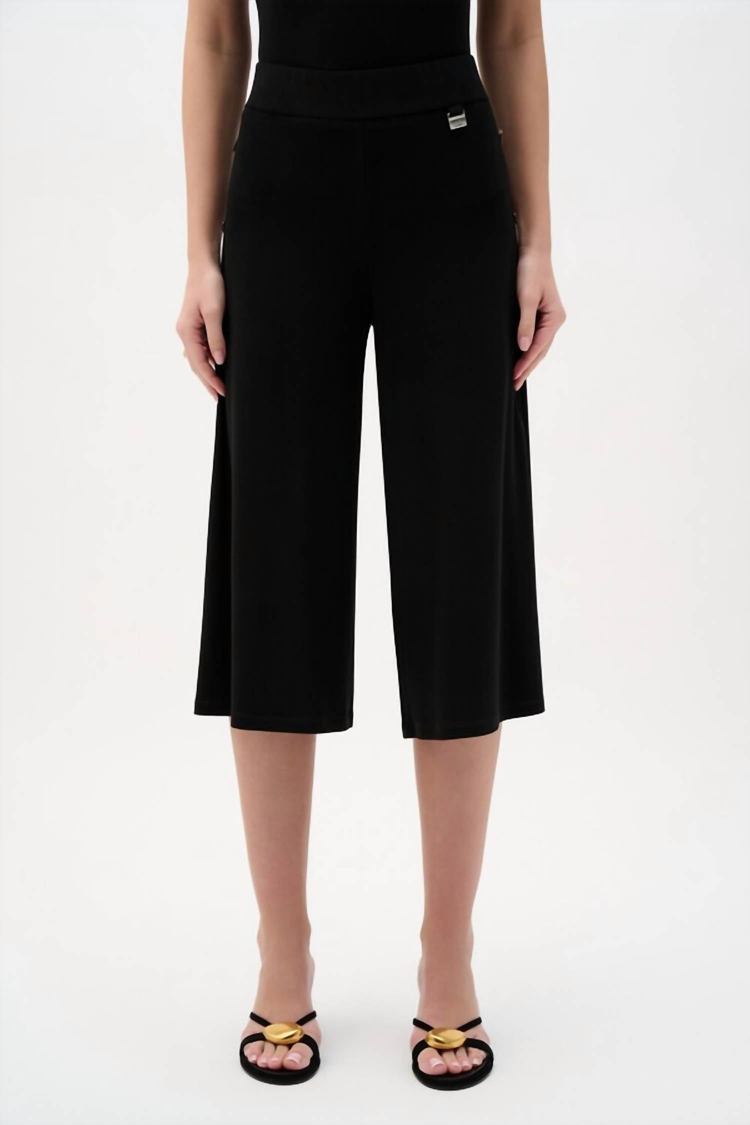 Joseph Ribkoff - Cropped Wide Leg Palazzos Pants