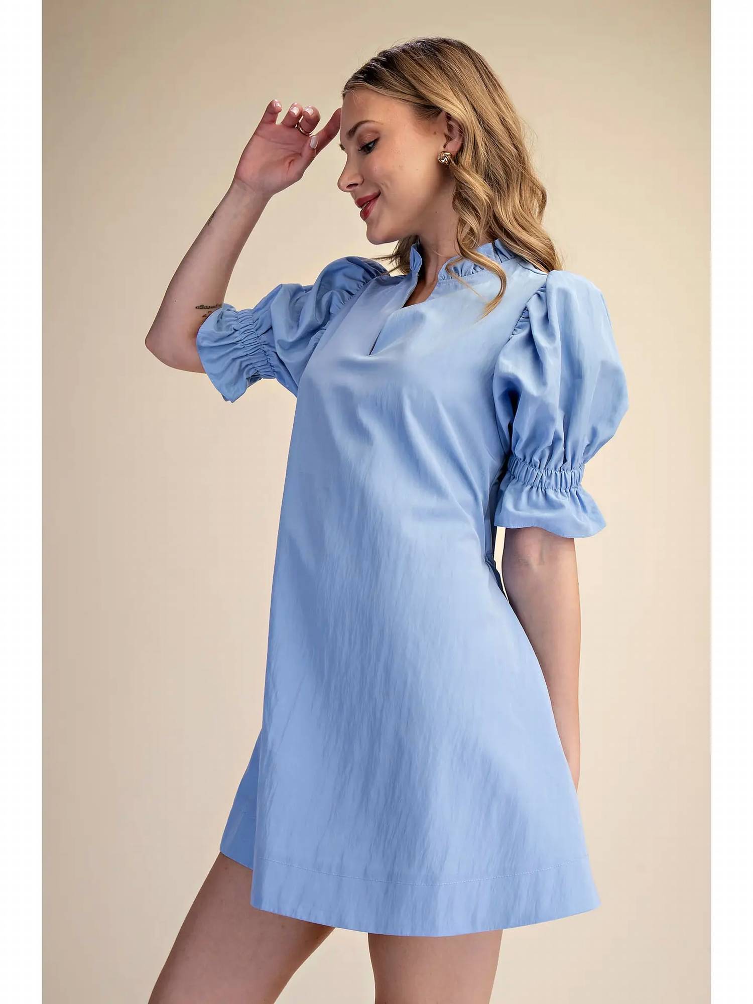 Glam - Diana Puff Sleeve Dress
