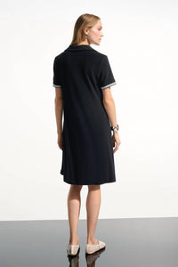 Joseph Ribkoff - Silky Knit Trapeze With Polo Collar Dress