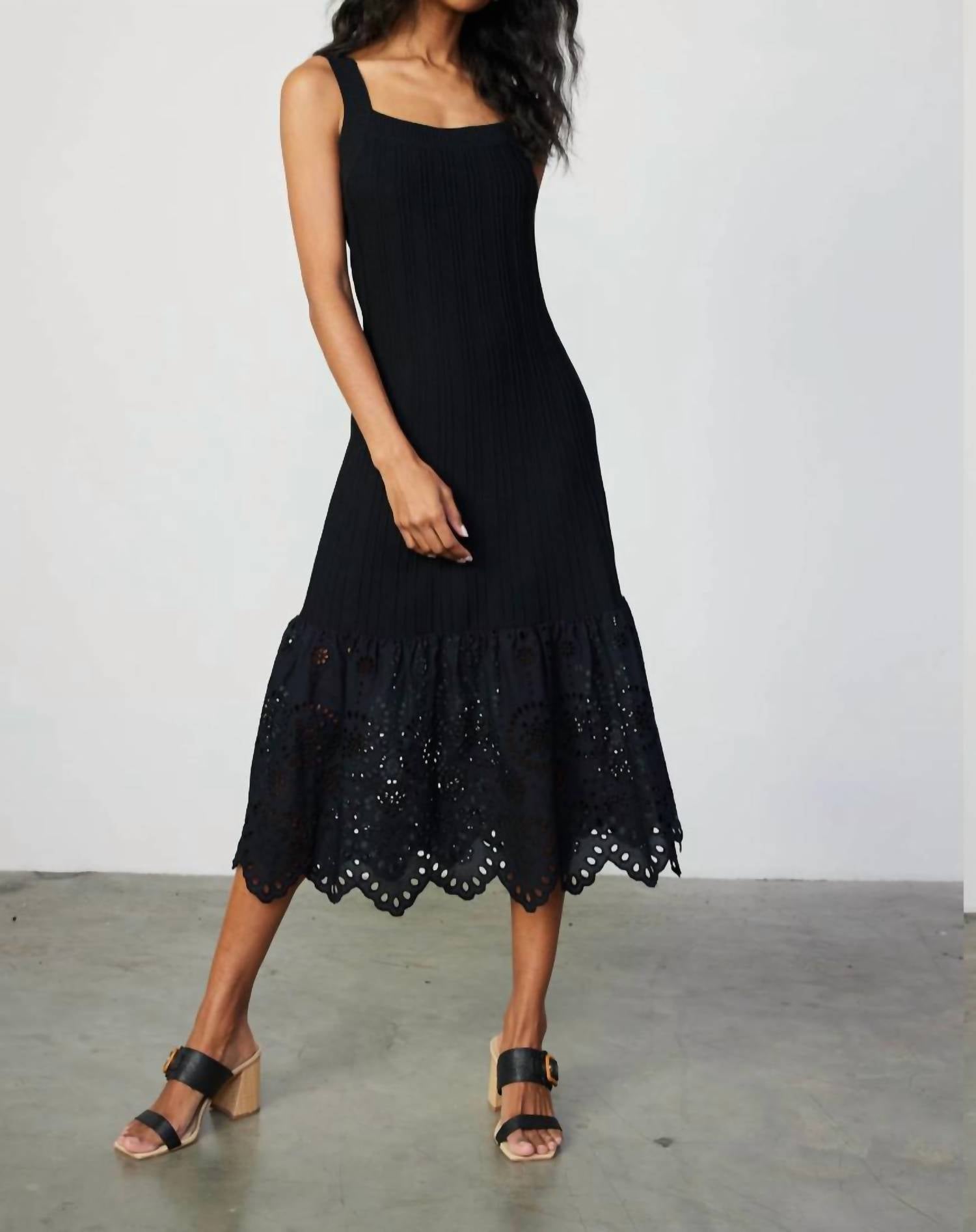 Current Air - Contast Lace Knit Dress
