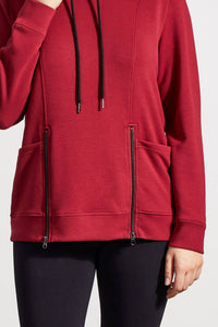 Tribal - Long Sleeve Funnel Neck Sweatshirt With Pockets