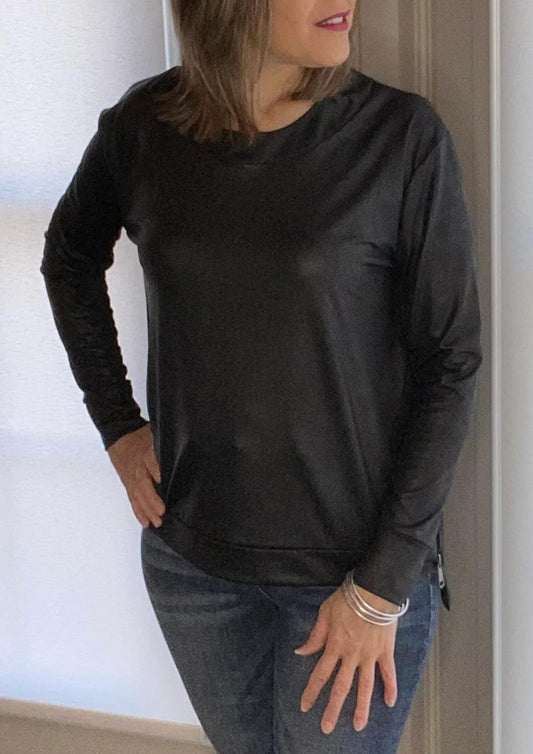 Ariella - Zipper Detail Hi-lo Top