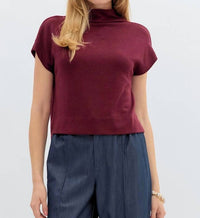 Entro - Megan Knit Mock Neck Top