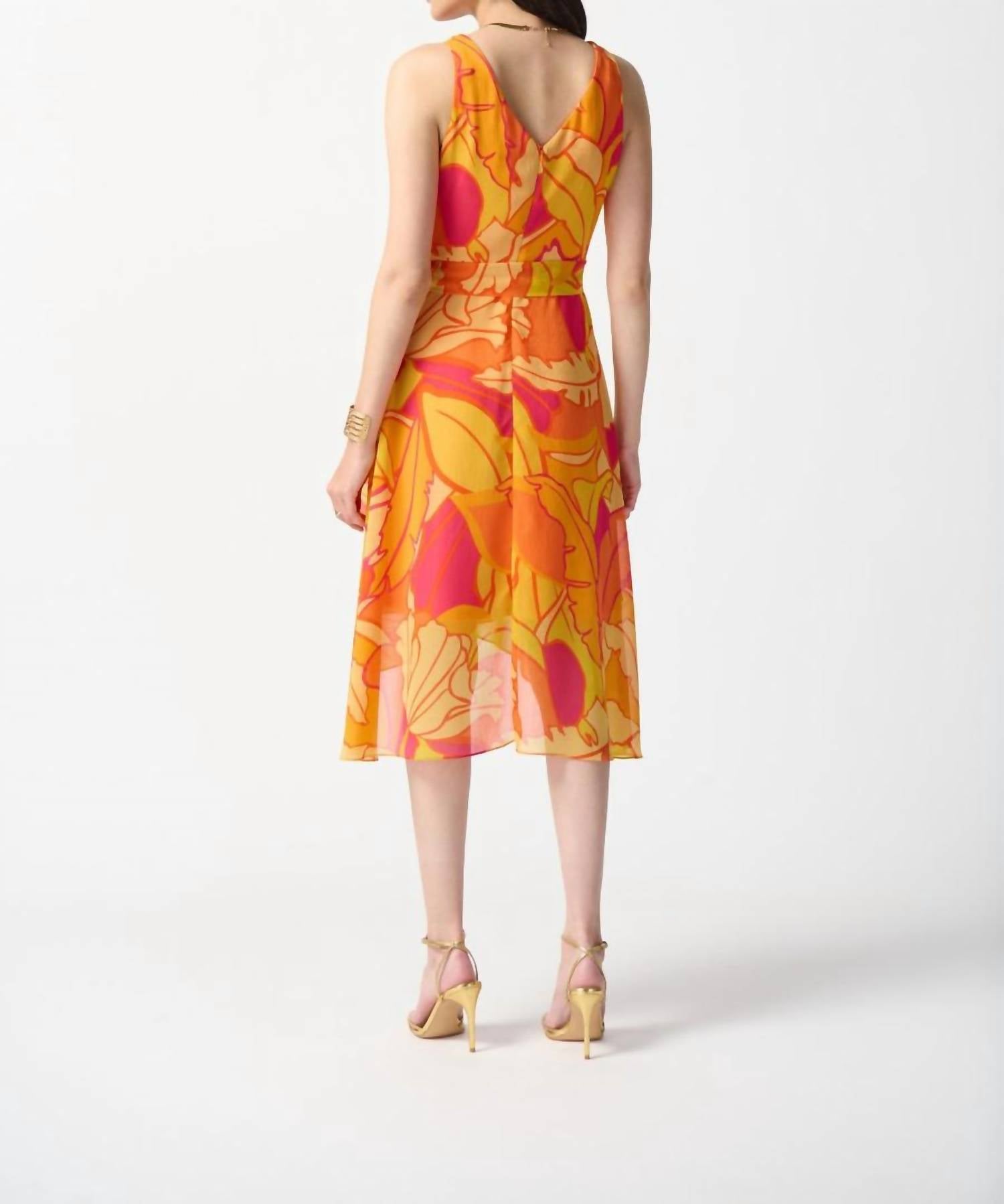 Joseph Ribkoff - Tropical Print Fit And Flare Dress