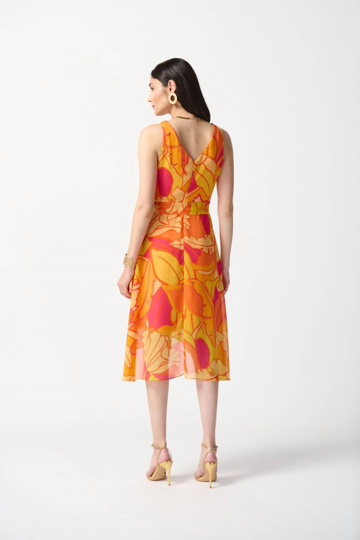 Joseph Ribkoff - Tropical Print Fit And Flare Dress