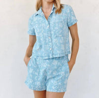 Bella Dahl - Short Sleeve Pocket Button Down Top
