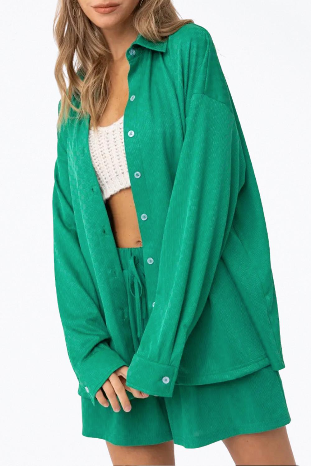OVERSIZED CHECKERED STRETCH-JERSEY SHIRT