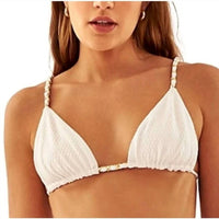 Aquamanile - White Bikini Heather Top And Gatsby Full Cut Bottom