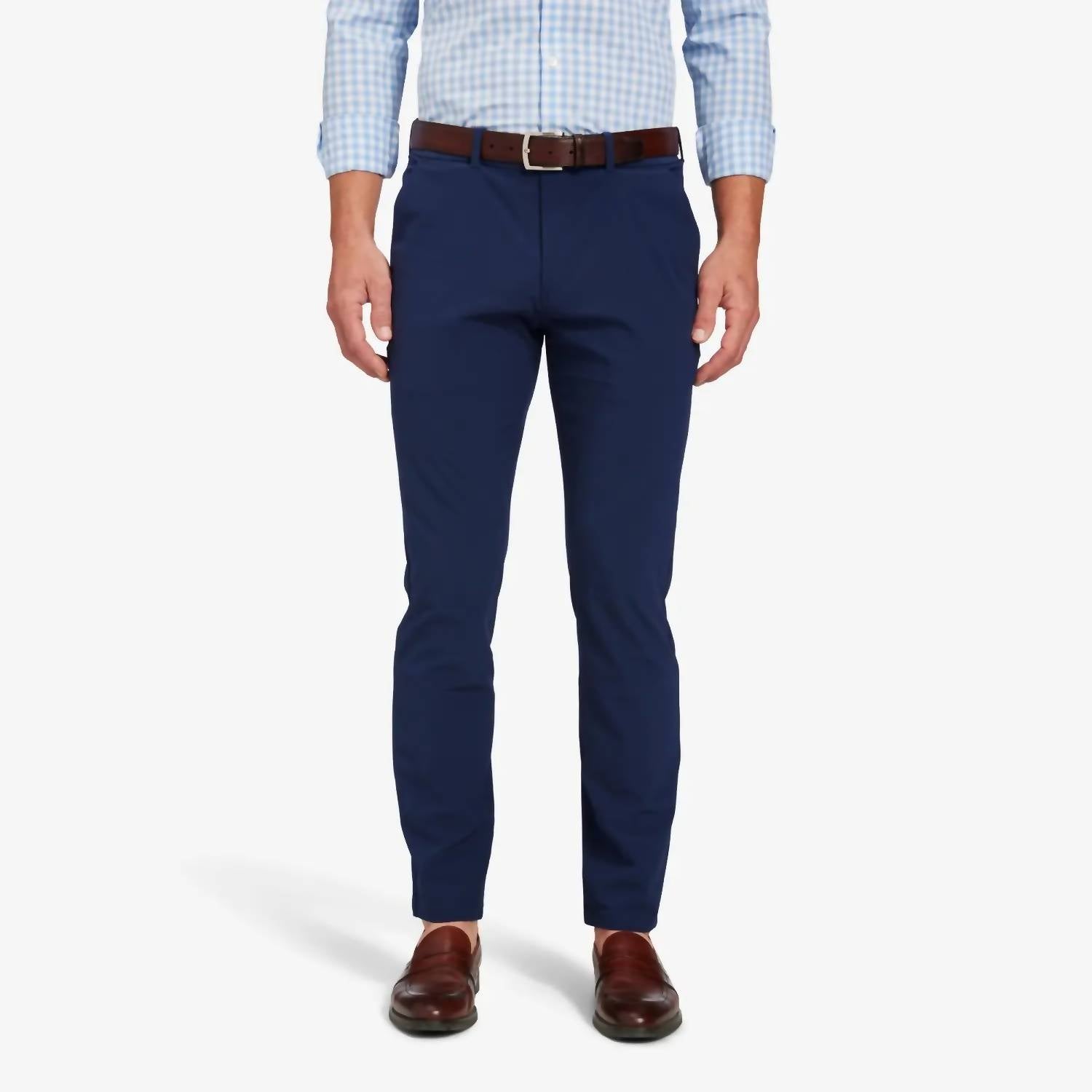 Mizzen + Main Helmsman Chino Pant - 32" in navy solid - men's pants
