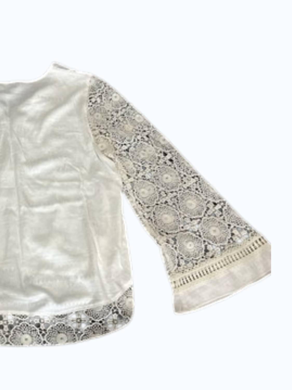 Hale Bob - Women's Bell Sleeve Crochet Hem Blouse