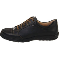 Finn Comfort Men's Alamo Leather Shoes in schwarz black bison buggy 1 - men's loafer - alternate view