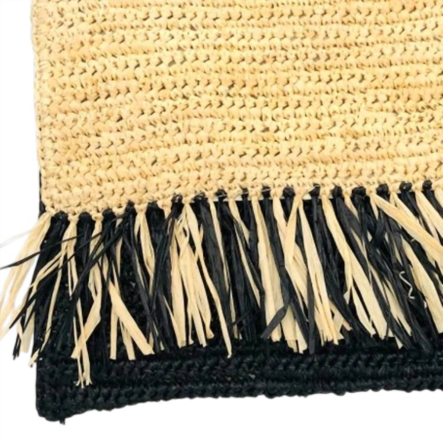 Shebobo - Women's Coco Fringe Crochet Straw Clutch