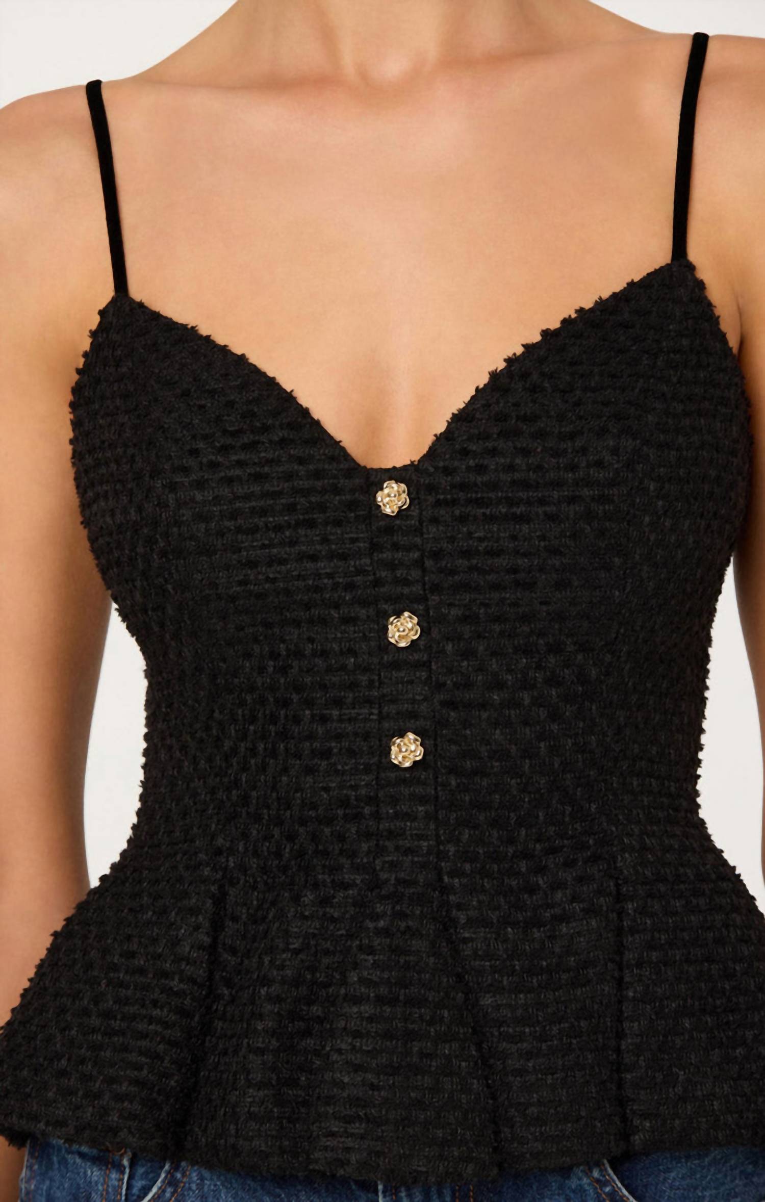 Astr - Paislee Sweetheart Peplum Top